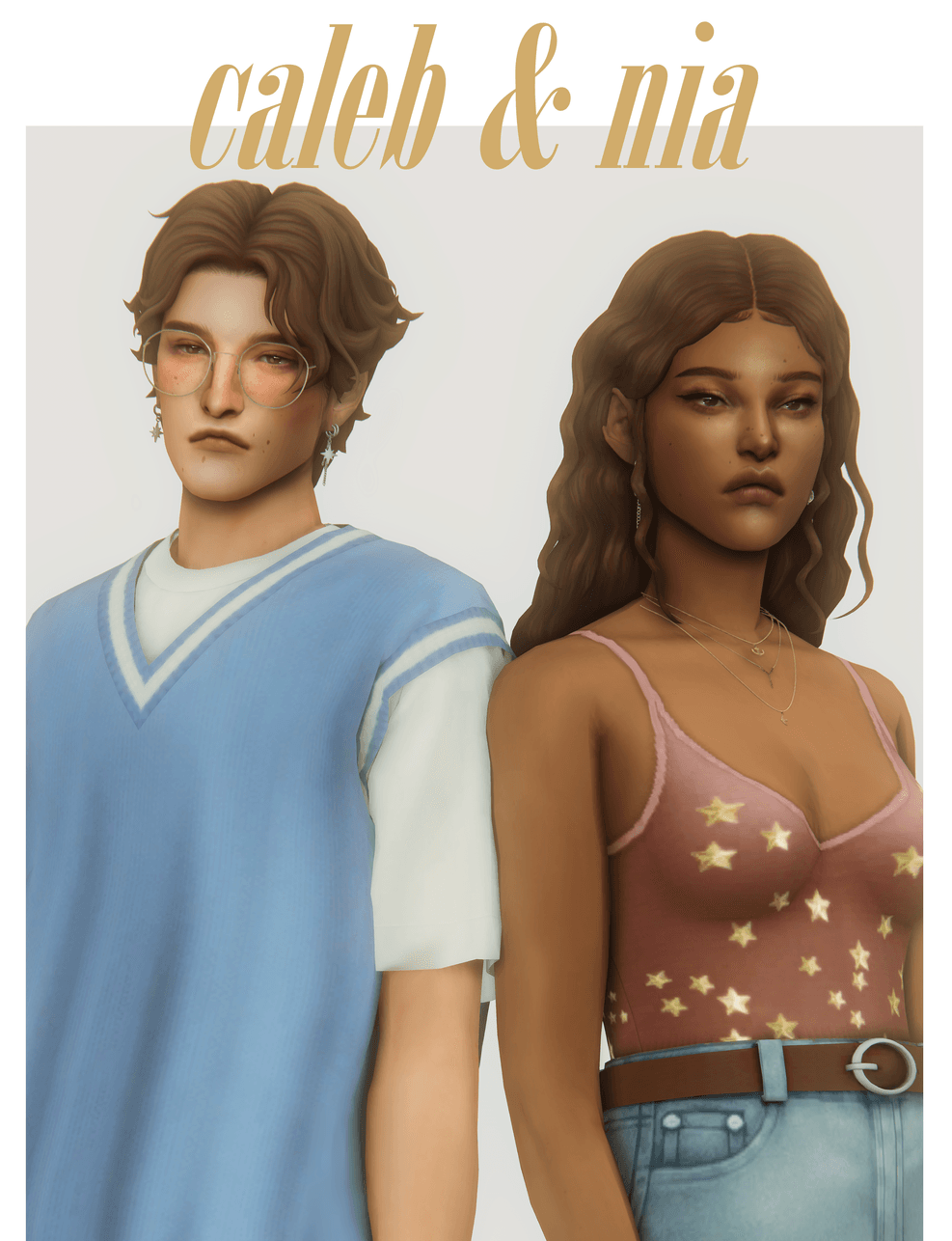 Скриншот мода Прически «Caleb & Nia» hairs